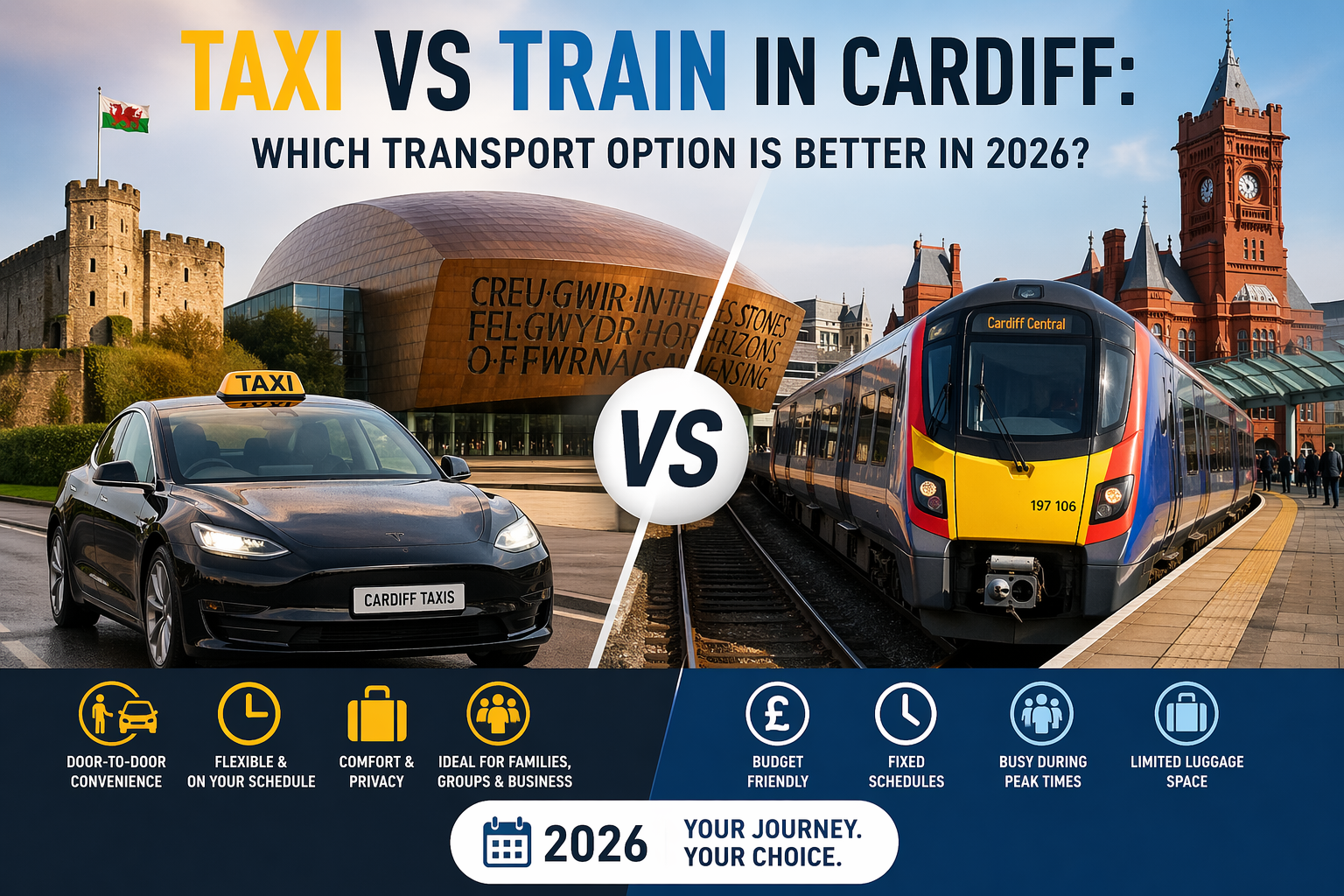 Taxi vs Train in Cardiff: Which Transport Option Is Better in 2026?